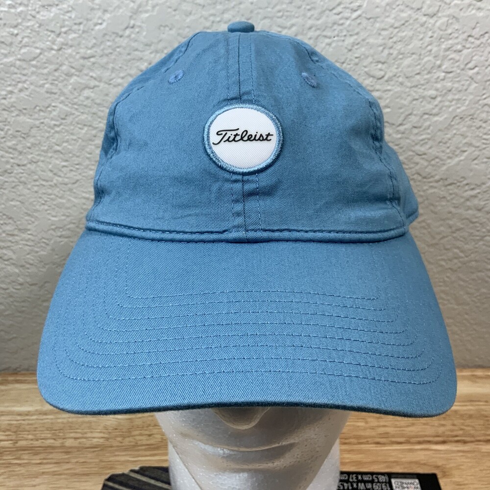 Titleist Hat Cap Strap Back Light Blue Whit Golfer Golfing Golf Lightweight Mens